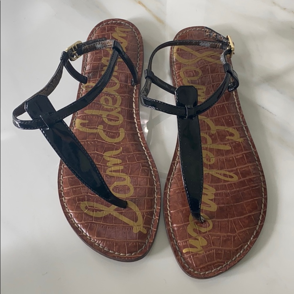 Black patent Sam Edelman sandals